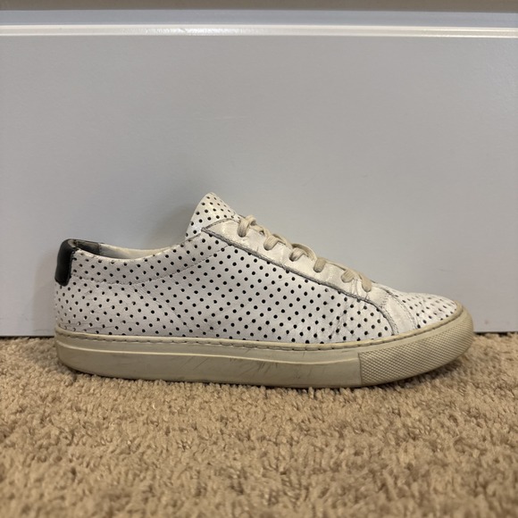 Woman by Common Projects Women's Perforated Leather Casual Sneakers White Size 7 - Picture 1 of 9